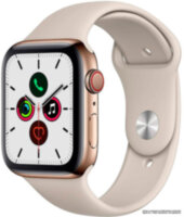 Apple Watch 5 (GPS + Cellular) 44mm Gold Stainless Steel Case with Stone Sport Band (MWW52)