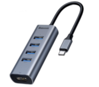 Хаб USB-C Baseus 5 в 1 (USB x4, HDMI)