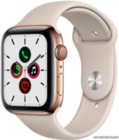Apple Watch 5 (GPS + Cellular) 40mm Gold Stainless Steel Case with Stone Sport Band (MWWU2)